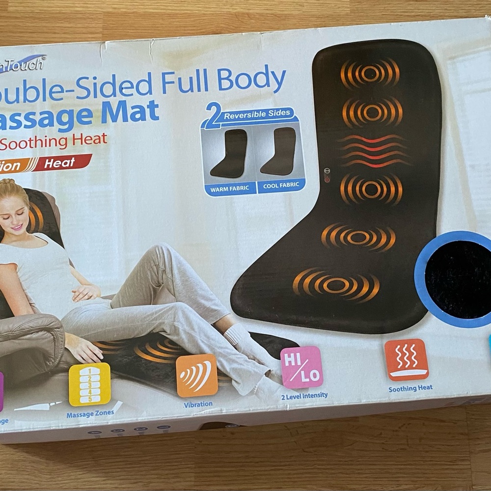 Double-Sided Full Body Massage Mat - Black
